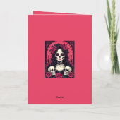 Carte Belle et cérémonielle calavera vivante (Dos)