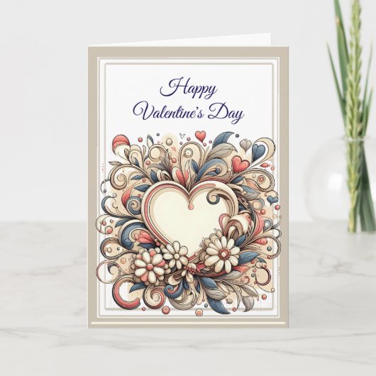 Carte Belle et élégante Saint Valentin (Devant)