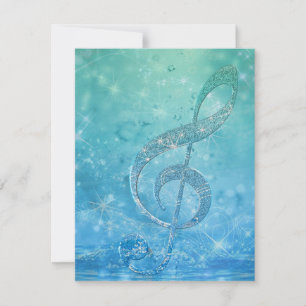 Carte Belle étincelle à effet brillant bleu serrure