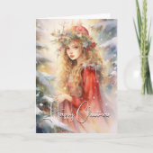 Carte Belle fée de Noël magique (Devant)