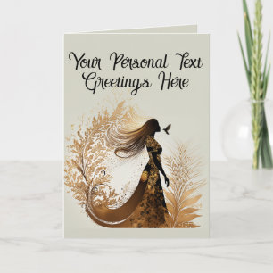 Carte Belle femme africaine sur mesure Silhouette