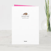 Carte Belle femme avec cœur de tulipe Saint-Valentin (Dos)