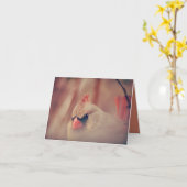 Carte Belle Femme Cardinal Bird (Fleur jaune)