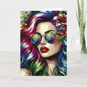 Carte Belle femme dans la ville