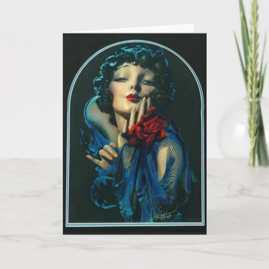 Carte belle femme des années 1920 (Devant)