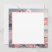 Carte Belle femme méditant sur la plage vierge (Dos)