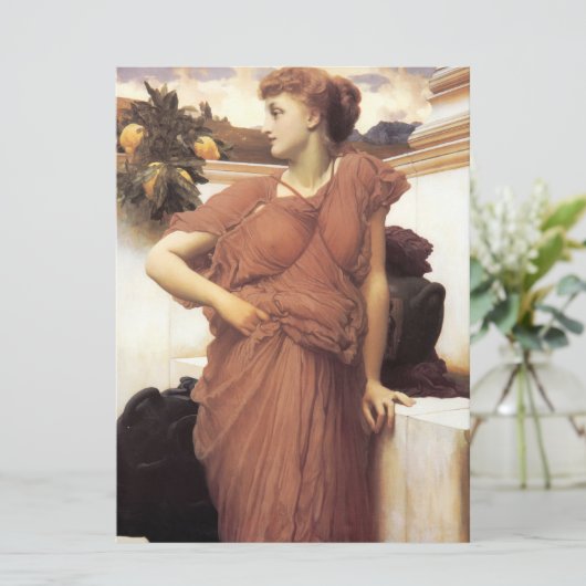 Carte Belle Femme par une fontaine (Frederic Leighton) (Debout devant)