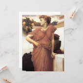 Carte Belle Femme par une fontaine (Frederic Leighton) (Devant/Arrière en situation)
