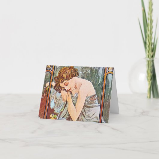Carte Belle femme qui dort (Devant)