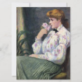 Carte Belle Femme Sentant Des Fleurs (Reverie) (Devant)