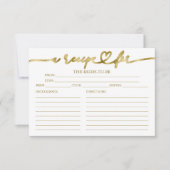 Carte Belle Fête des mariées de calligraphie Recette Car (Devant)