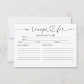 Carte Belle Fête des mariées de calligraphie Recette Car (Devant)