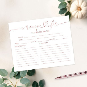 Carte Belle Fête des mariées de calligraphie Recette Car