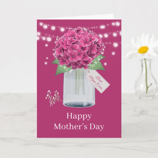 Carte Belle Fête des Mères Florale Rose (Petite plante)