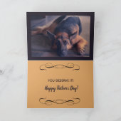 Carte Belle Fête des pères allemande de berger (Intérieur)