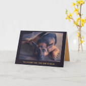 Carte Belle Fête des pères allemande de berger (Fleur jaune)