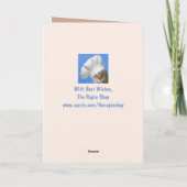 Carte Belle Fête des pères de chat de pêche (Dos)