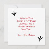 Carte Belle fête du poulet Cluckin' Bon Noël (Dos)