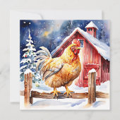 Carte Belle fête du poulet Cluckin' Bon Noël (Devant)