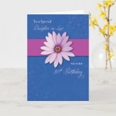 Carte Belle-fille 30e anniversaire Daisy on Pink & Purp (Fleur jaune)