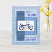 Carte Belle-fille, anniversaire de moto (Fleur jaune)