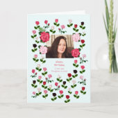 Carte Belle-fille, Anniversaire, Rose (Devant)