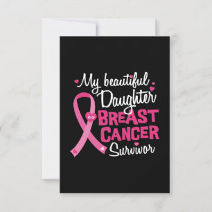 Carte Belle fille Cancer du sein Survivant Maman Papa