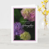 Carte Belle-fille du jour de mère, hortensia peint (Fleur jaune)