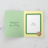 Carte Belle-fille gerbera vert jaune anniversaire (Intérieur)