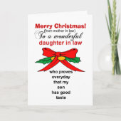 Carte belle-fille Noël (Devant)