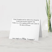 Carte Belle fille Orangutan Hairdo (Dos)