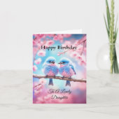 Carte Belle fille Pastel Fluffy Bluebirds Anniversaire (Devant)