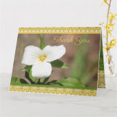 Carte Belle Fleur Blanche (Fleur jaune)