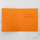 Carte Belle fleur de jaune orange (Intérieur)