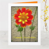 Carte Belle fleur de jaune orange (Fleur jaune)