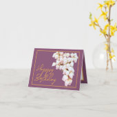 Carte Belle Fleurs de Pieris Blanc Chic Joyeux Anniversa (Fleur jaune)