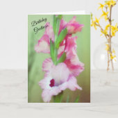 Carte Belle Fleurs roses Floral Gladiolus Anniversaire (Fleur jaune)