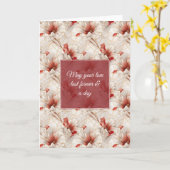 Carte Belle Flore Rouge Blanc (Fleur jaune)