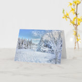 Carte Belle Forêt de Neige d'hiver (Fleur jaune)