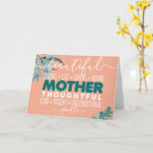 Carte Belle, forte, amie Joyeuse fête des mères (Fleur jaune)