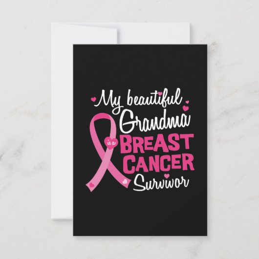 Carte Belle grand-mère Cancer du sein Survivant (Devant)