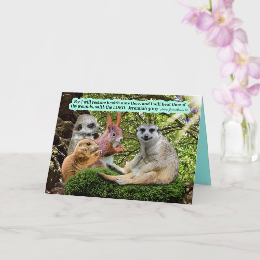 Carte Belle guérison des Écritures Jérémie 30:17 (Orchidée)