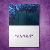 Carte Belle Hydrangea Bleue Florale Botanique Anniversai