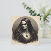 Carte Belle illustration d'antiquité Vampire (Debout devant)