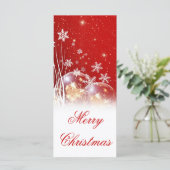 Carte Belle illustration festive "Joyeux Noël" (Debout devant)