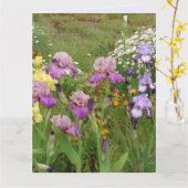 Carte Belle Iris Fleur violet Fleur Photo (Fleur jaune)