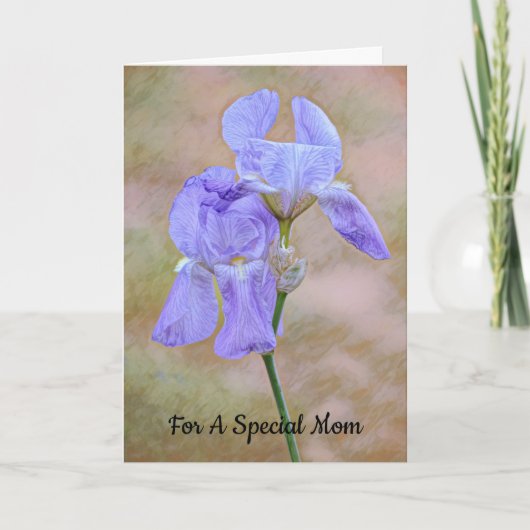 Carte Belle Iris Flowers Special Mothers Day Card (Devant)