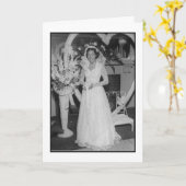 Carte Belle jeune mariée (Fleur jaune)