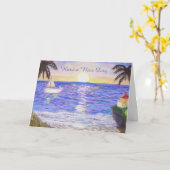 Carte Belle journée à la plage (Fleur jaune)