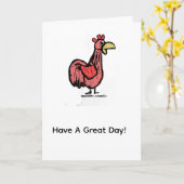 Carte Belle Journée Coq (Fleur jaune)